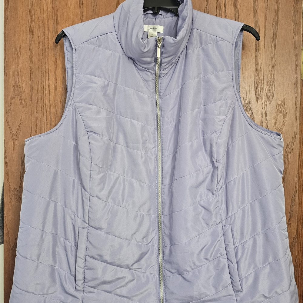 CJ Banks Light Purple Puffer Vest